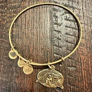 Alex and Ani Matte Gold Guardian of Healing Bangle Charm Bracelet